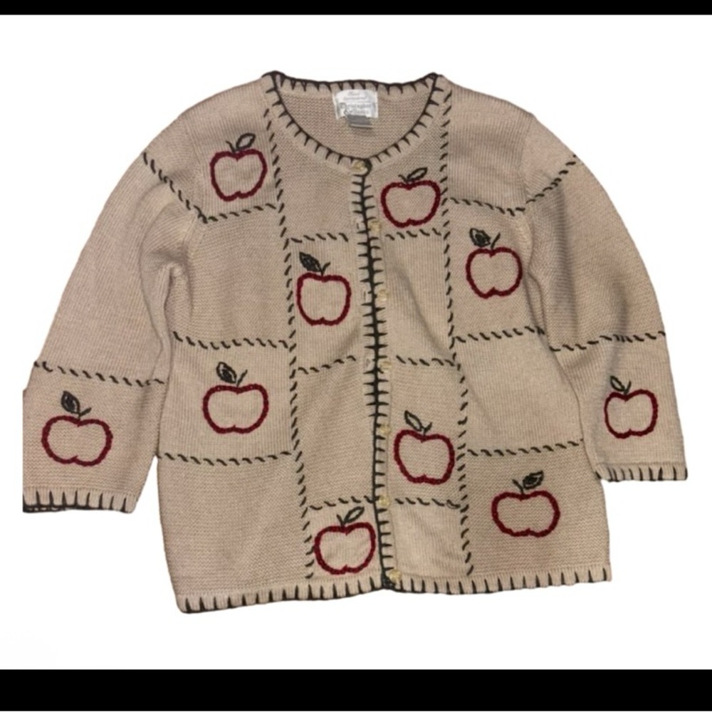 Christopher & Banks Beige Apple Cardigan